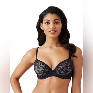 Wacoal Womens  Lace Finesse Contour Bra, Black